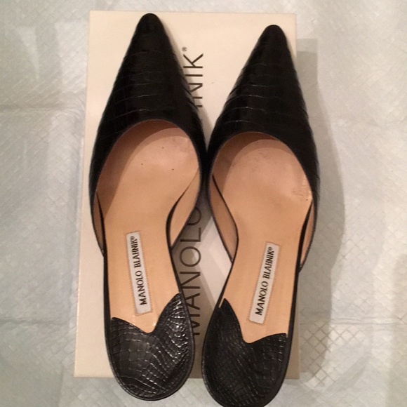 manolo blahnik black mules